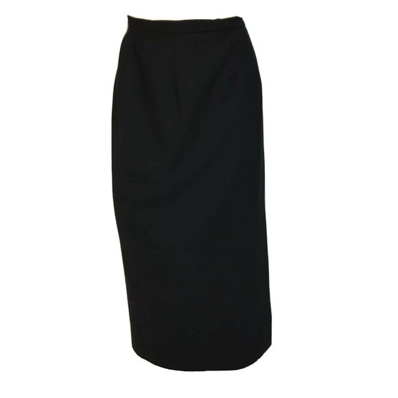 Talbots Skirts Talbots Woman Skirt Black Seasonless Wool Size 8 Petite Maxi Straight Faux